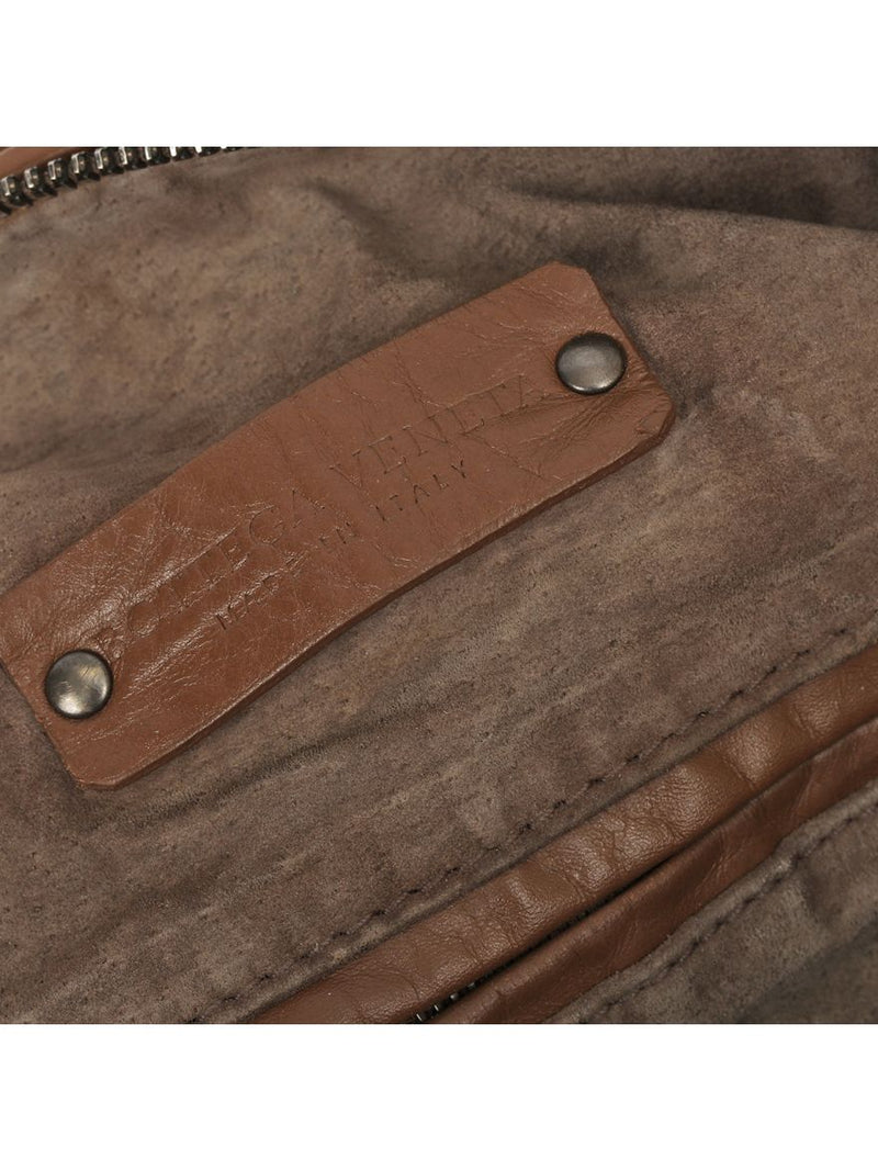 Brown Intrecciato Leather Montaigne Bag One Size