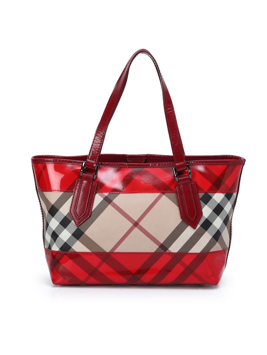 Nova Check Red Candy Tote Small