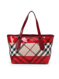 Nova Check Red Candy Tote Small