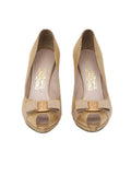 Golden Peep Toes/Size-10 UK/43 EUR