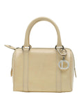 Beige Monogram Patent Leather Boston Bag