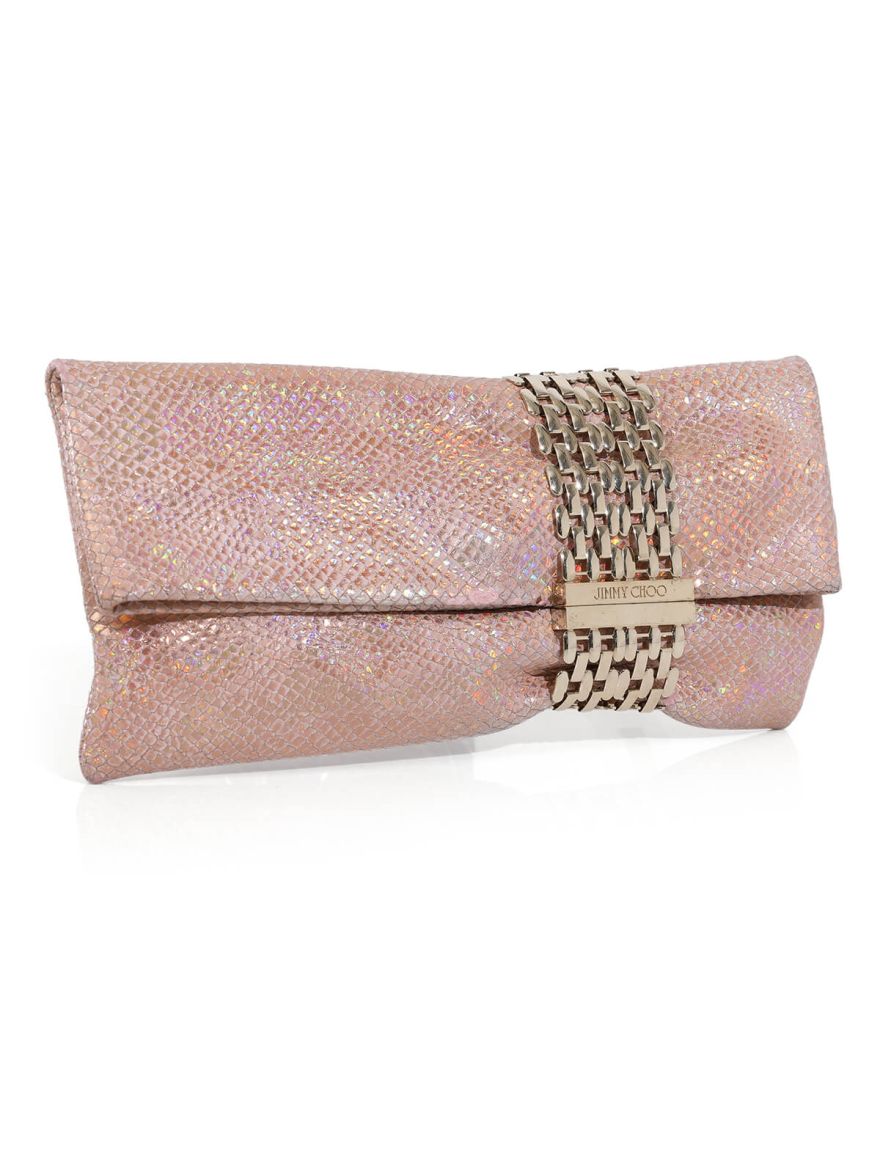 Snakeskin Chandra Evening Clutch?˜