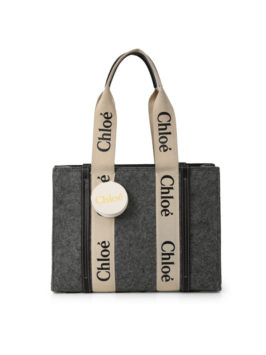 Medium Felt Canvas Woody Tote Bag