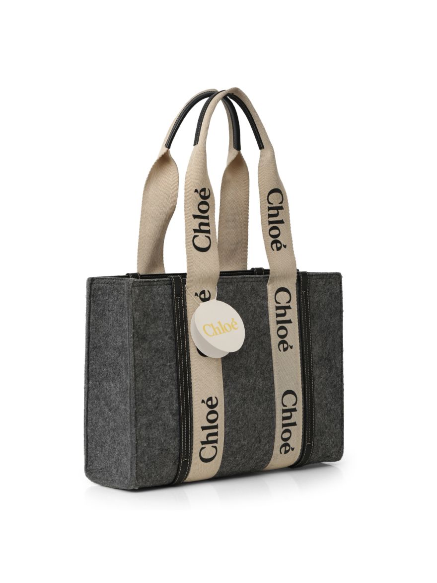 Medium Felt Canvas Woody Tote Bag