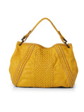 Intrecciato Mustard Hobo Bag Medium