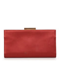 Red Evening Clutch With Chain Small