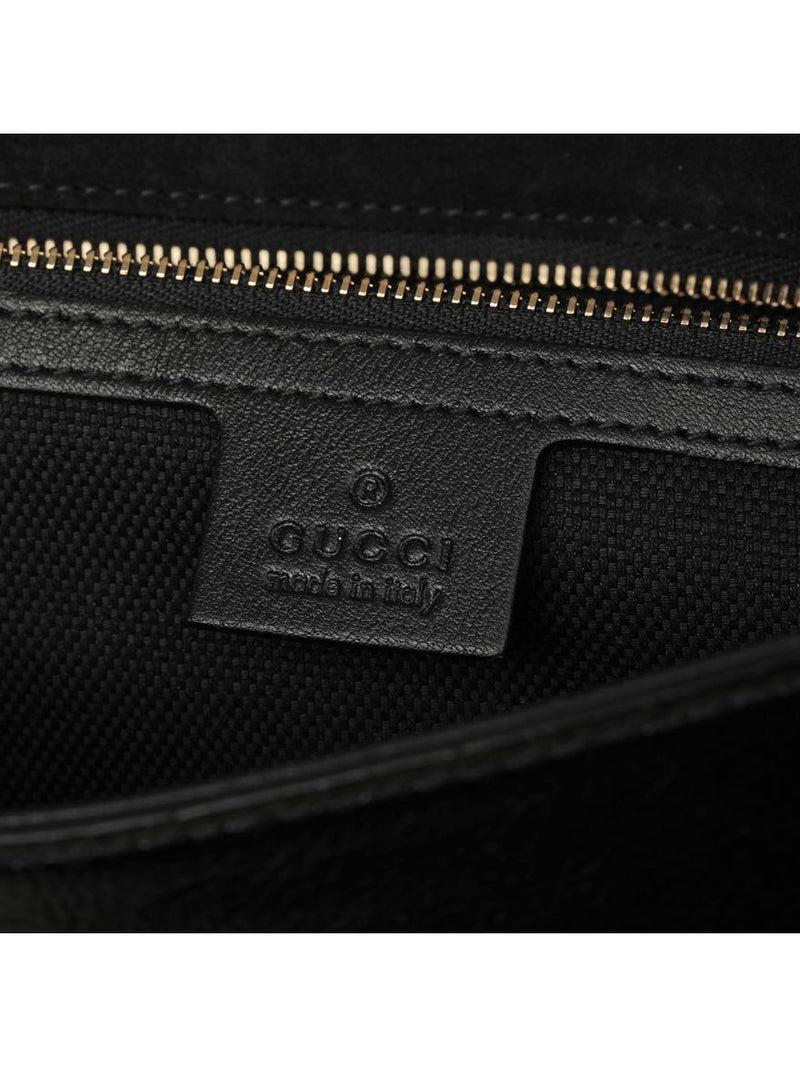 Black Leather Soho Clutch Small