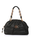 Black Leather Lou Bag Medium