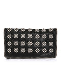 Foldover Crystal Embellished Clutch One Size