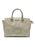 Metallic Gold Lizard Embossed Leather Hand Bag