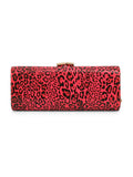 Leopard Print Patent Leather Tube Clutch One Size