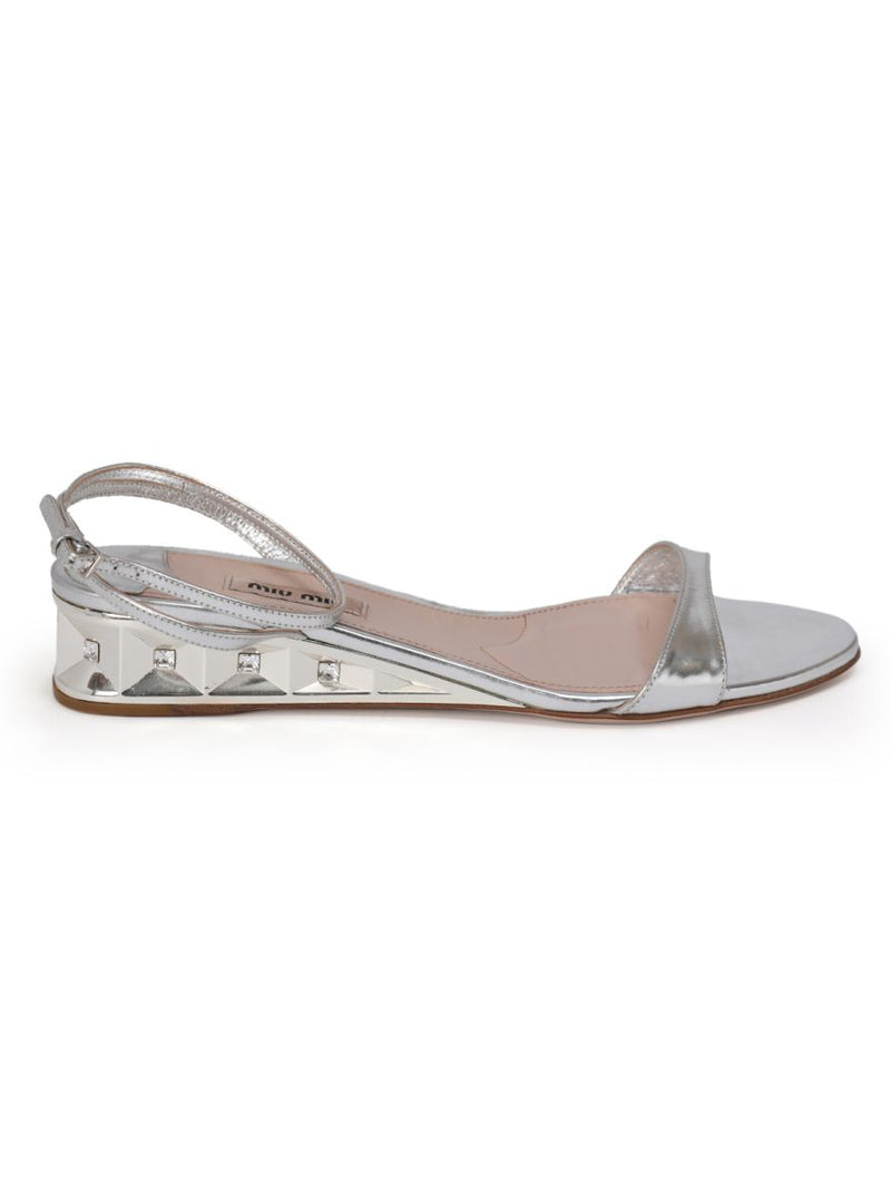 Silver Studded Heels 39