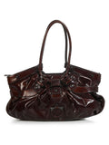 Brown Patent Leather Handbag