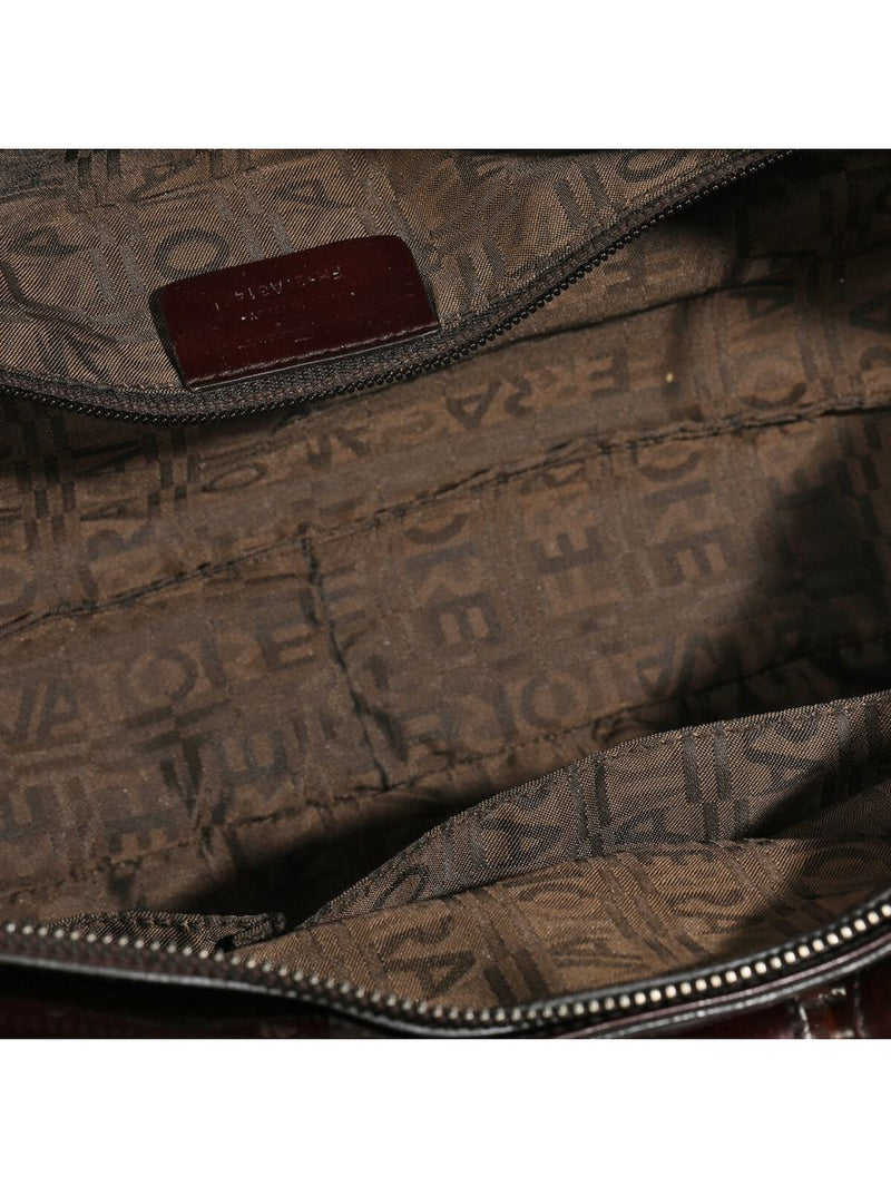 Brown Patent Leather Handbag