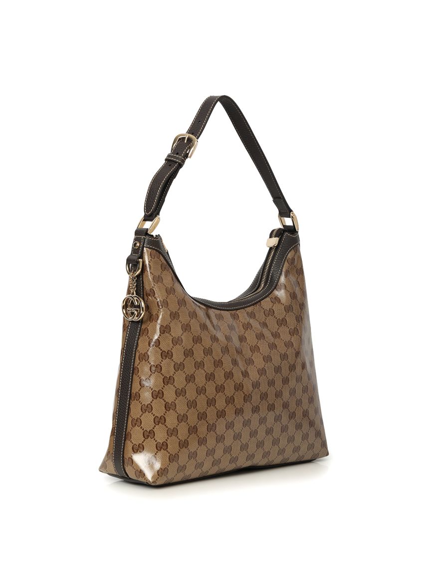 Crystal GG Supreme Monogram Hobo One Size