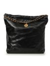 22 Large Calfskin Gold Metal Black Bag