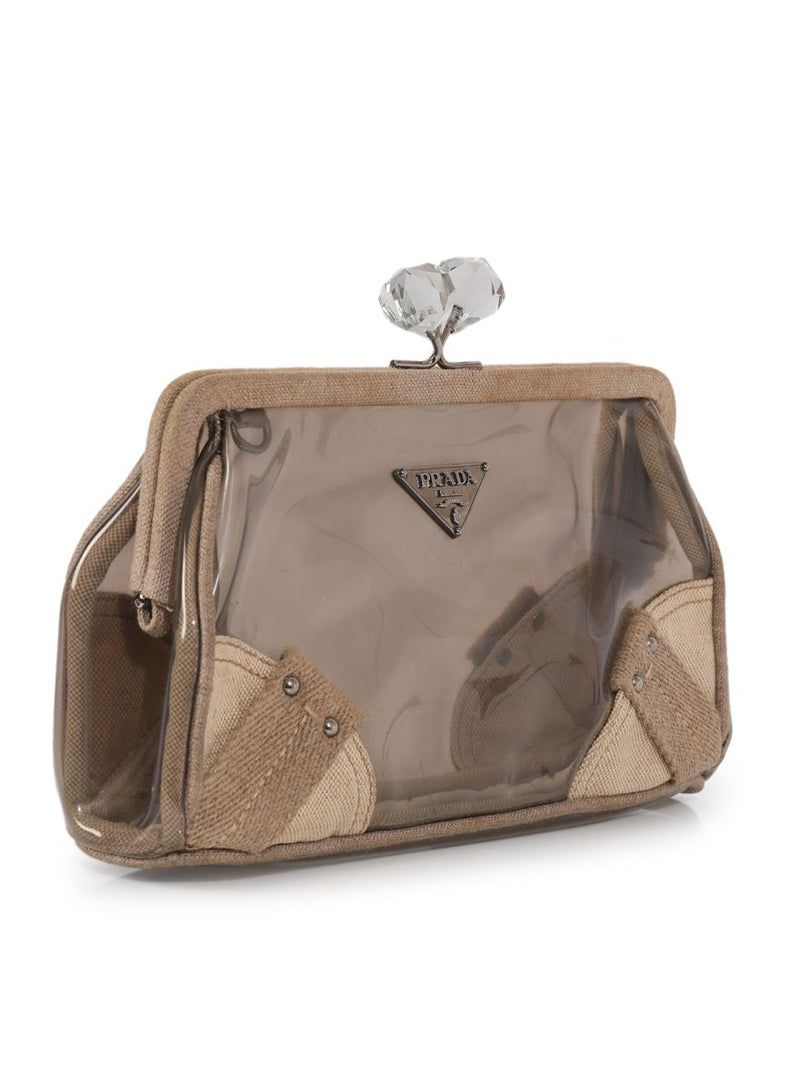 Crystal Pvc Kisslock Clutch One Size