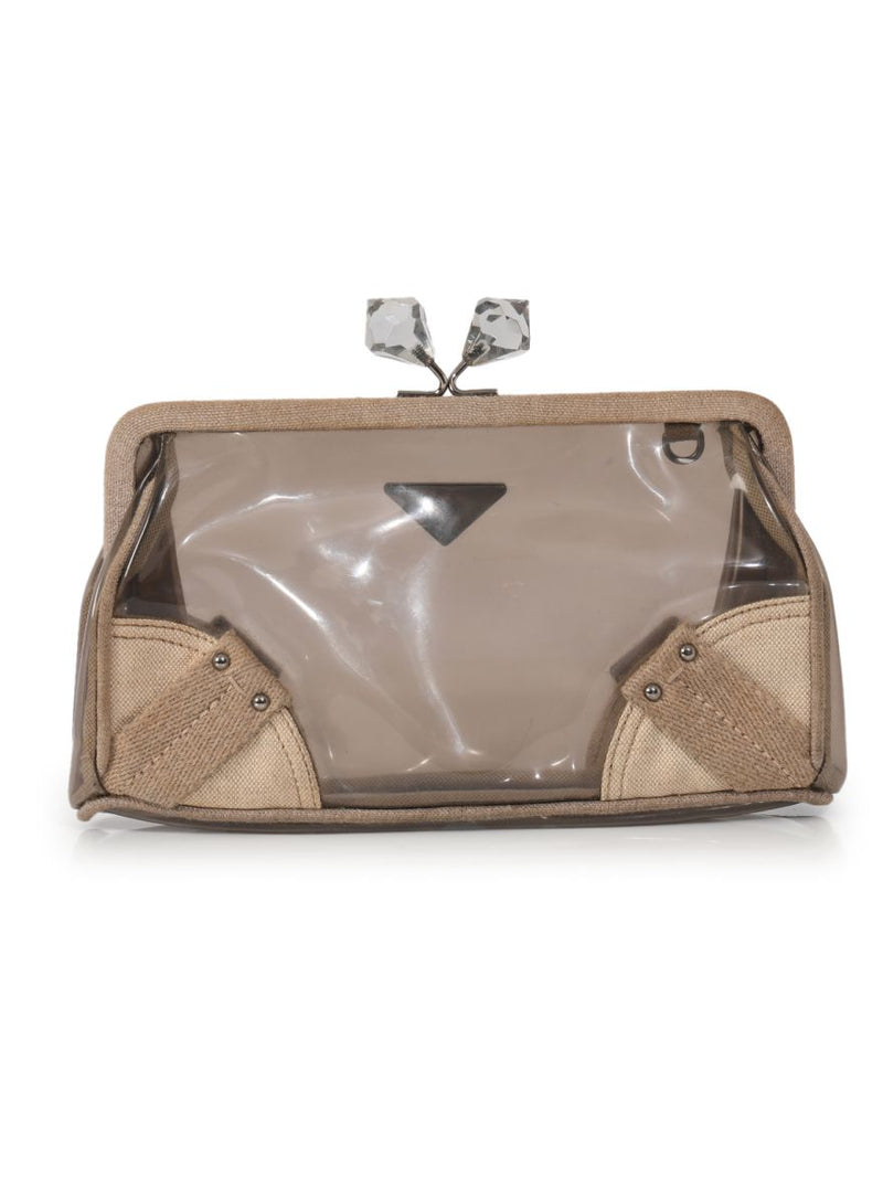 Crystal Pvc Kisslock Clutch One Size