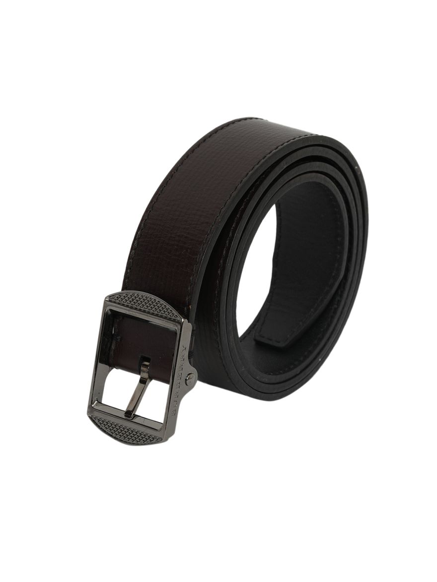 Black Buckled Leather Belt 40/100