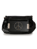 Black Patent Leather Frame Clutch Shoulder Smallbag