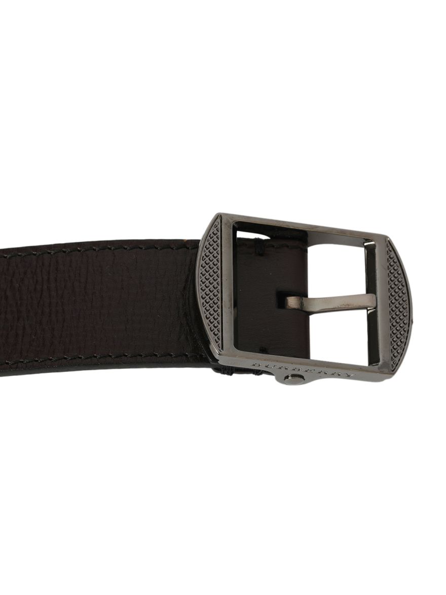 Black Buckled Leather Belt 40/100