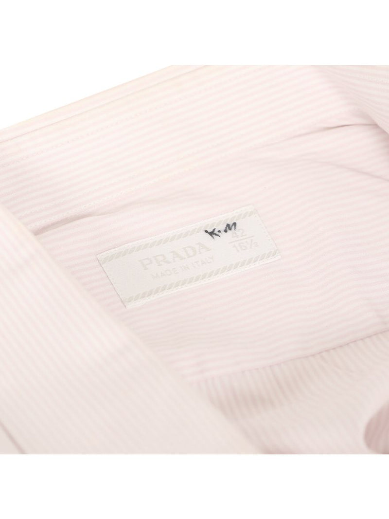 Pink & White Striped Men's Shirt/Size-42