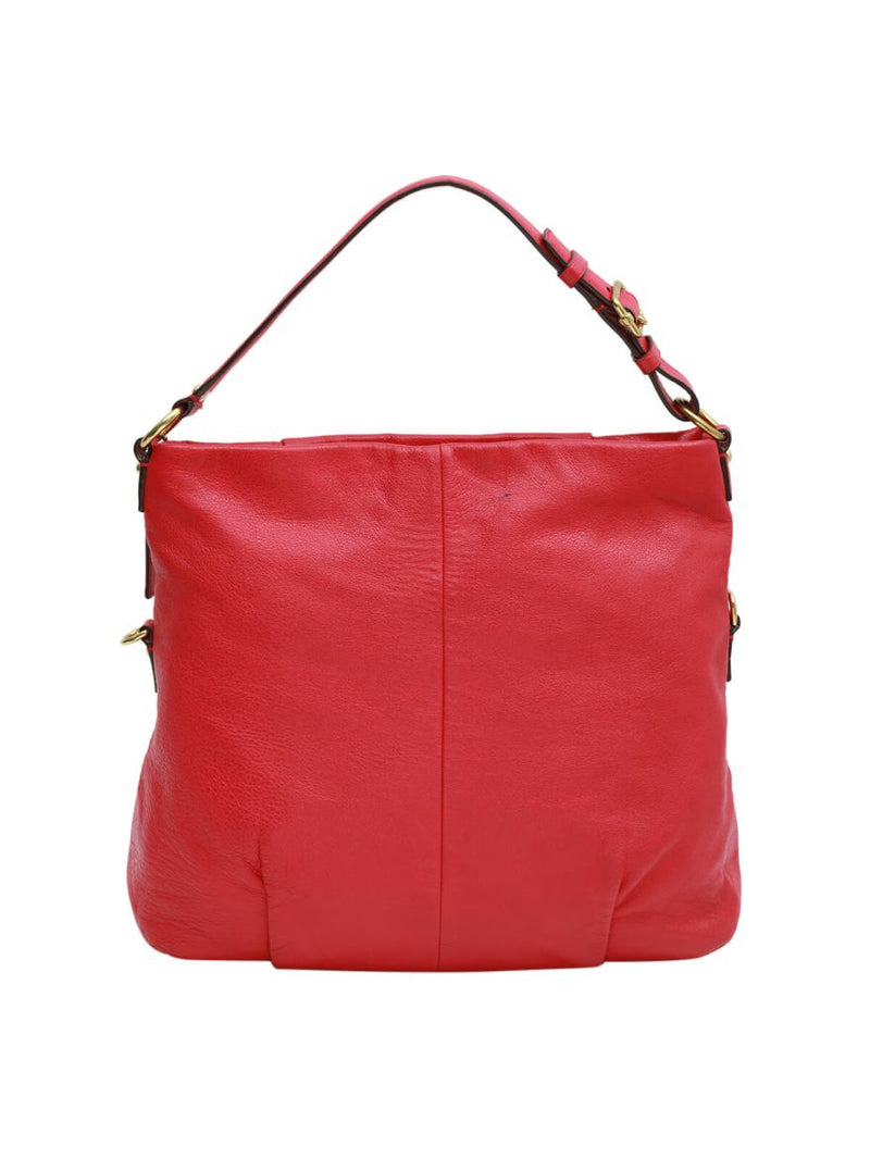 Pink Leather Shoulder Bag