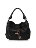 Black Hook Lock Hobo Bag Medium