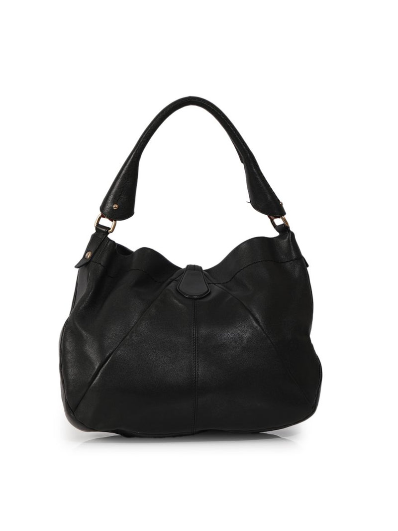 Black Hook Lock Hobo Bag Medium
