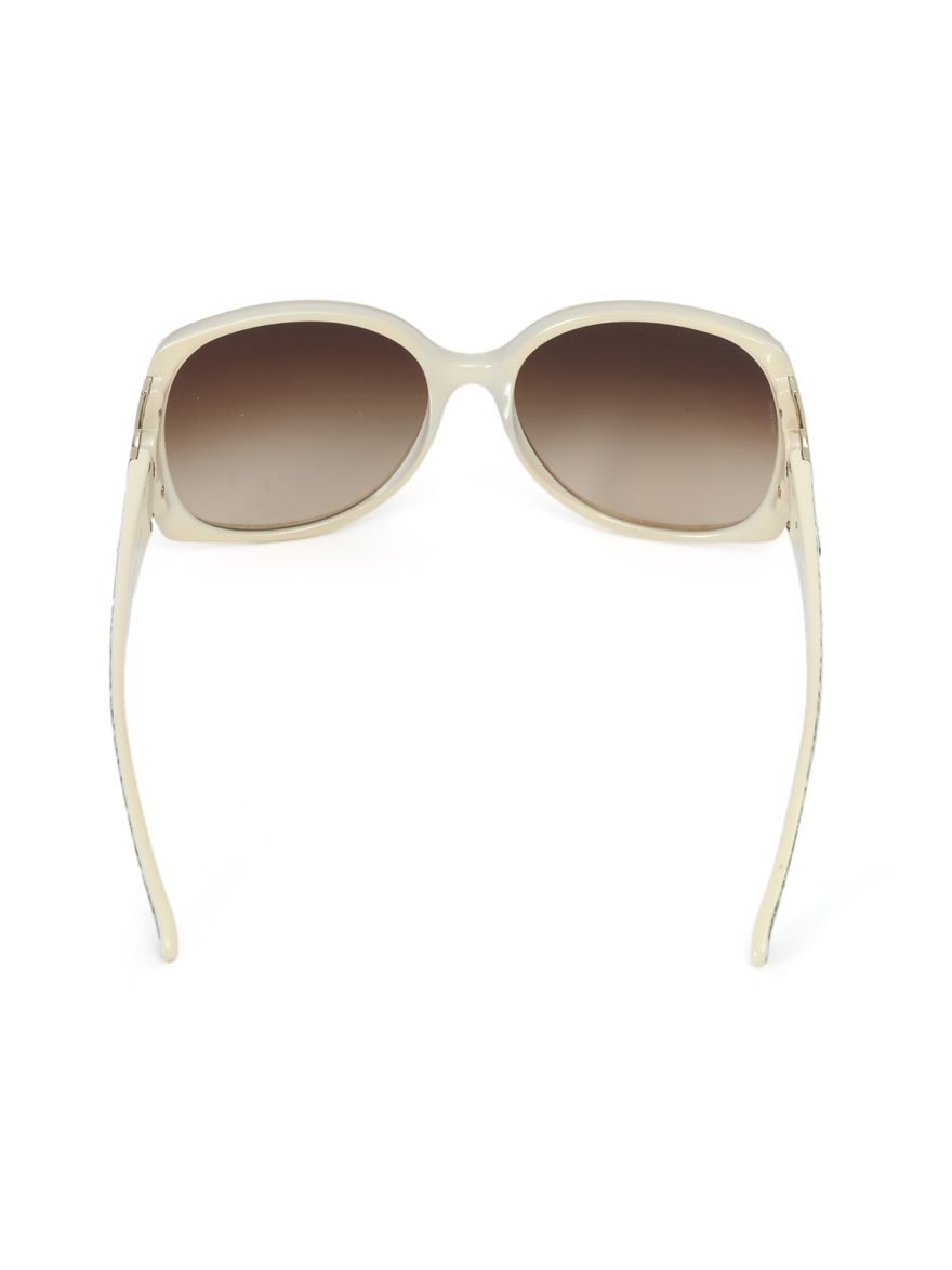 Sunglasses Plastic White Auth Small