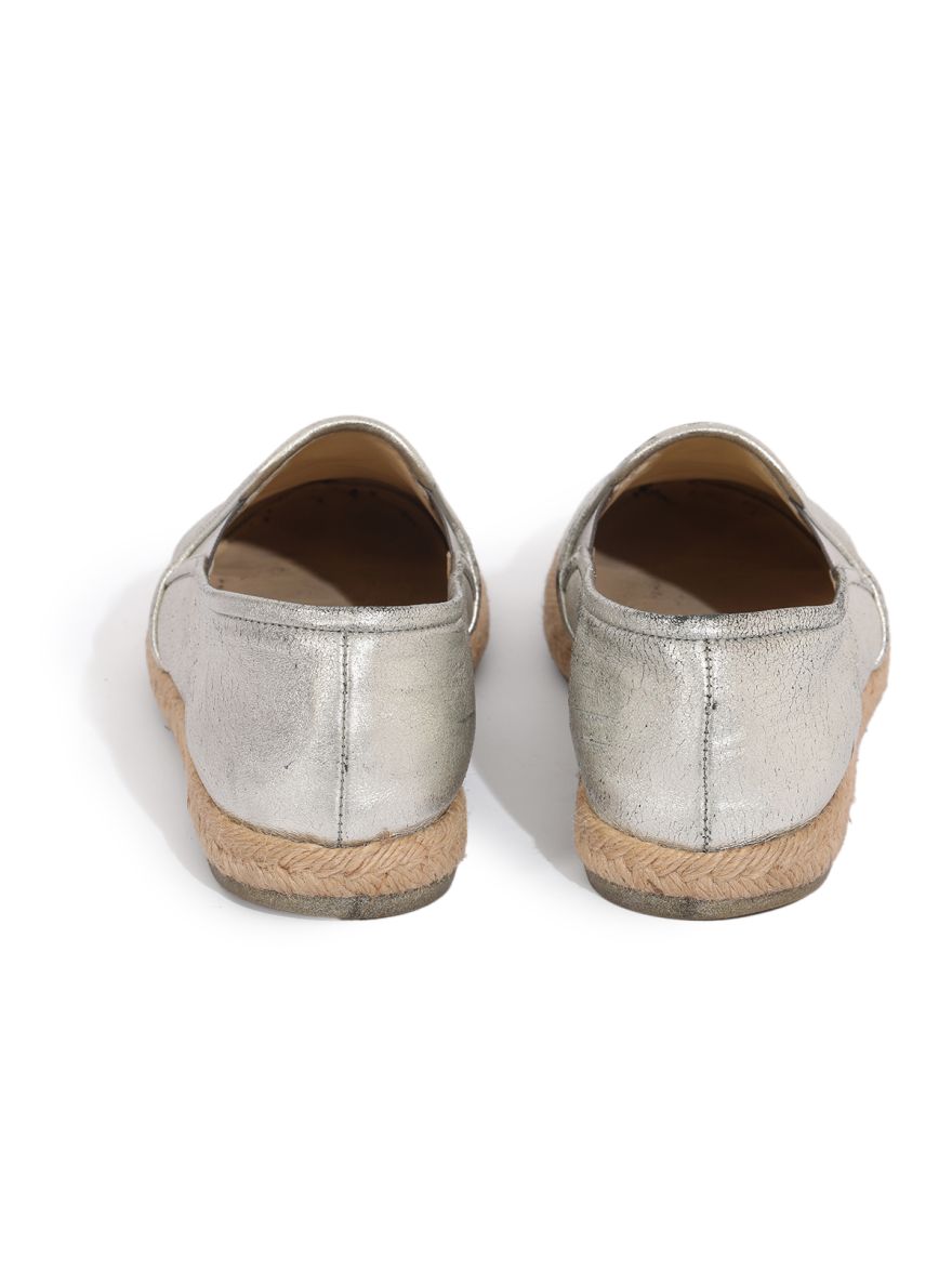 Silver Metallic Espadrilles