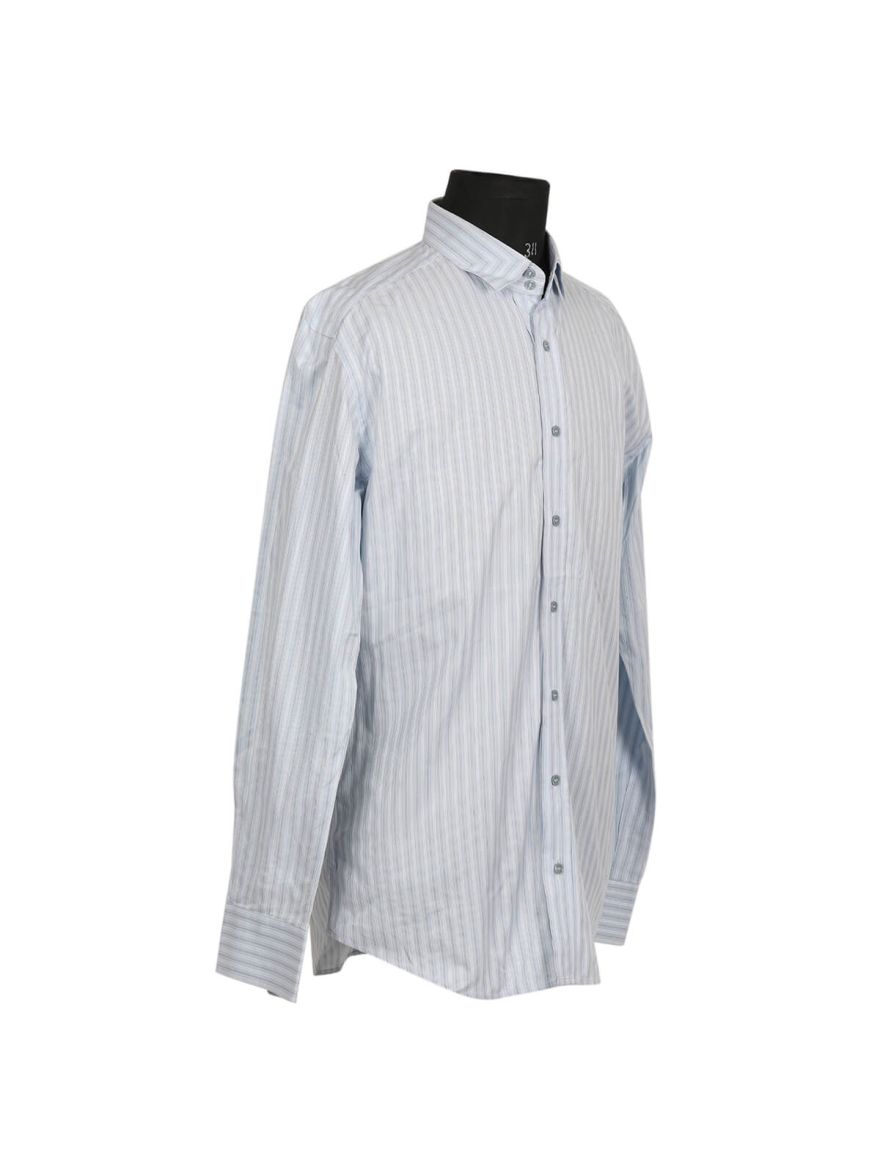 Sky Blue Striped Men's Shirt/Size-42