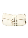 Autre Marque White Gancini Leather Clutch Bag One Size