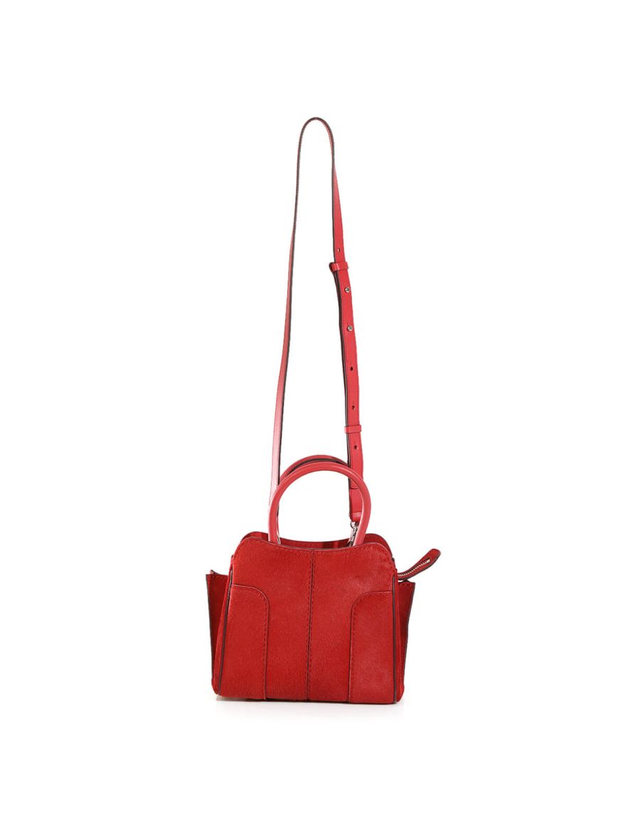 Red?˜Mini Faux Pony Hair?˜Sella Tote