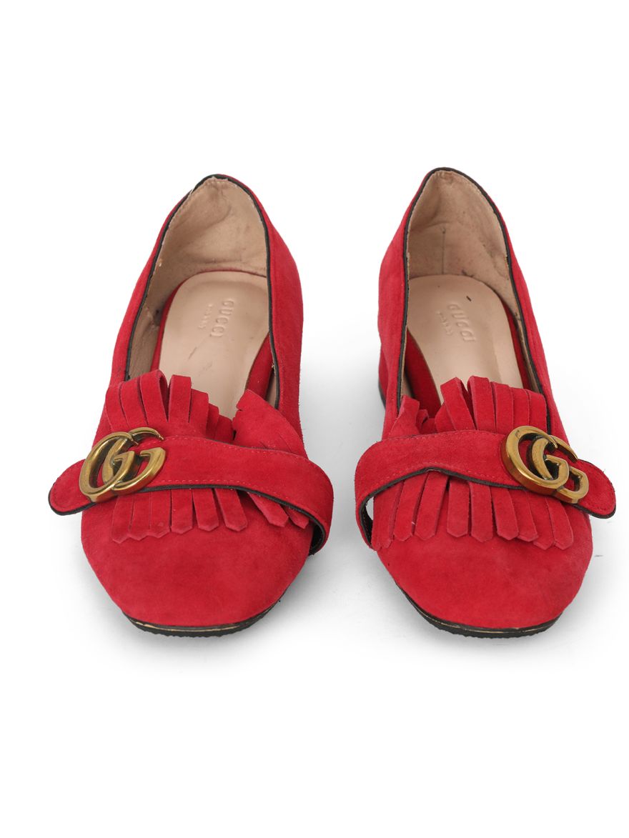 Double G Logo Suede Pumps -38