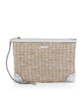 Makibu woven straw clutch