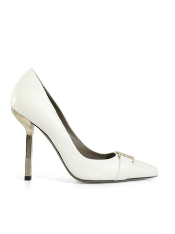 Collection White Leather Pumps/Size-36EUR