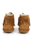 Tan Suede Collins Fringe Detail Boots/Size-6M