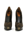 sta Monogram Zucca Canvas Platform Pumps/Size-38EUR