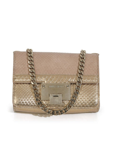 Gold pink Embossed rebel crossbody bag