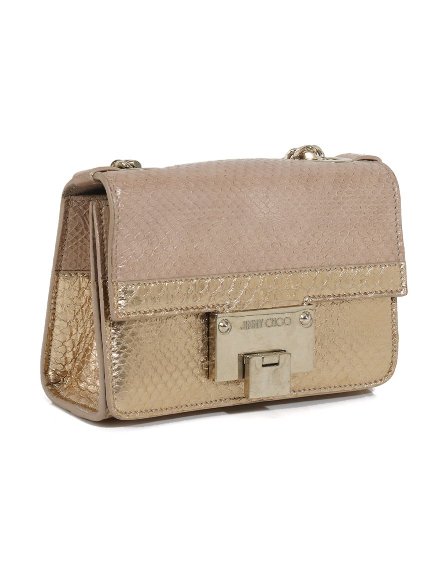 gold pink Embossed rebel crossbody bag