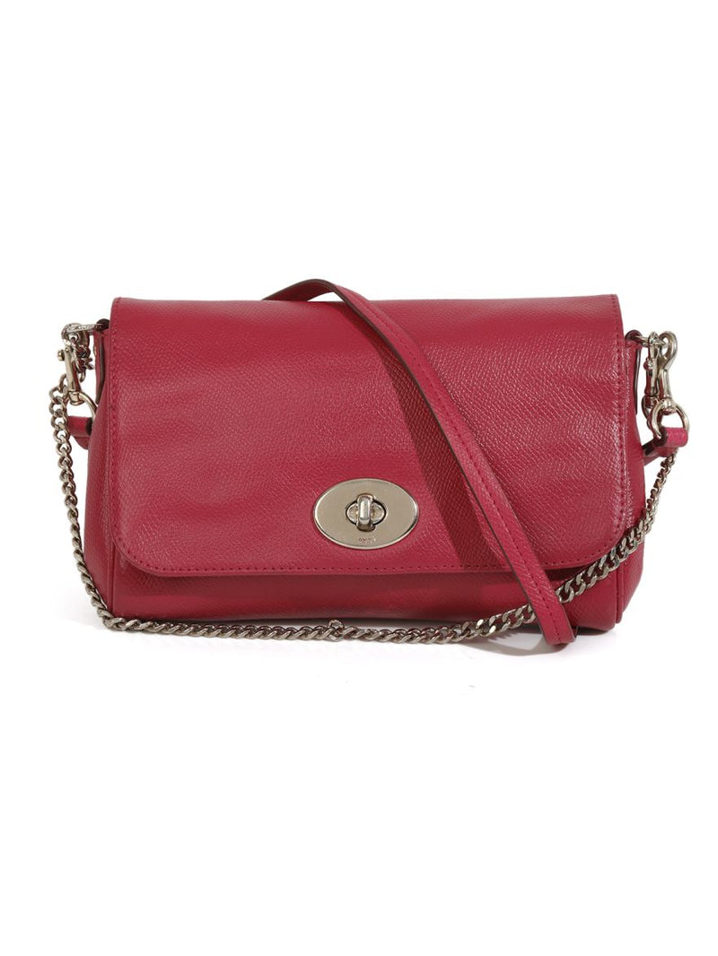 Magenta flap crossbody bag