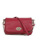 Magenta flap crossbody bag