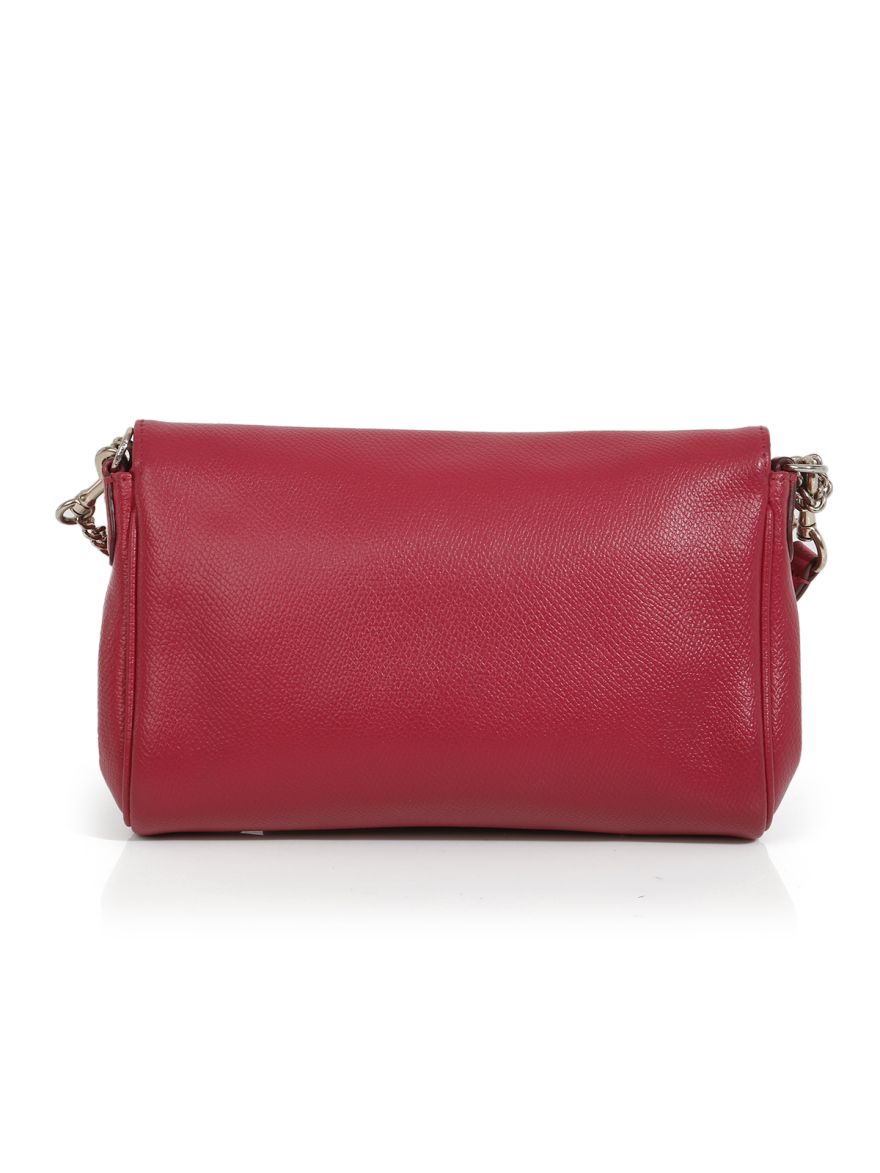 Magenta flap crossbody bag