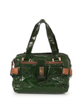 Green Patent Leather Audra satchel Medium