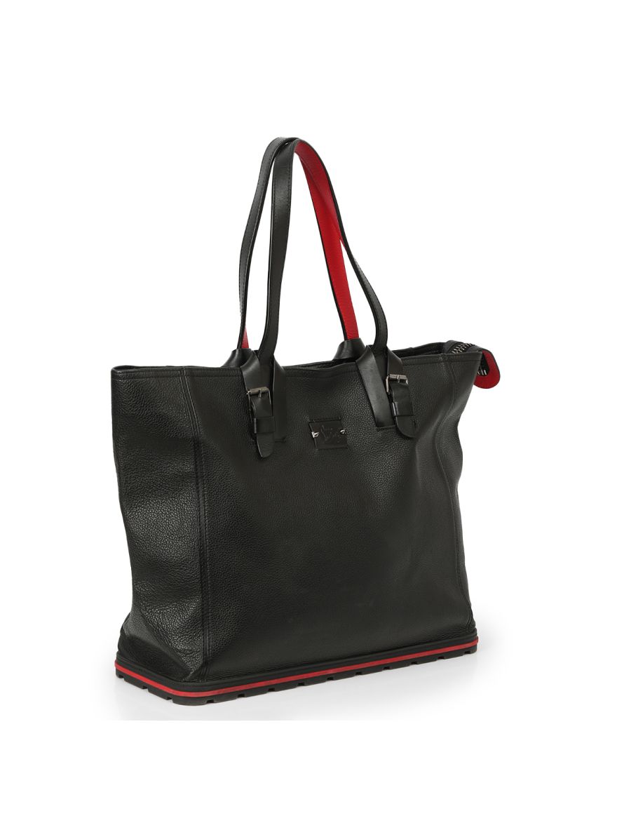 Kabiker Black Leather Tote Large