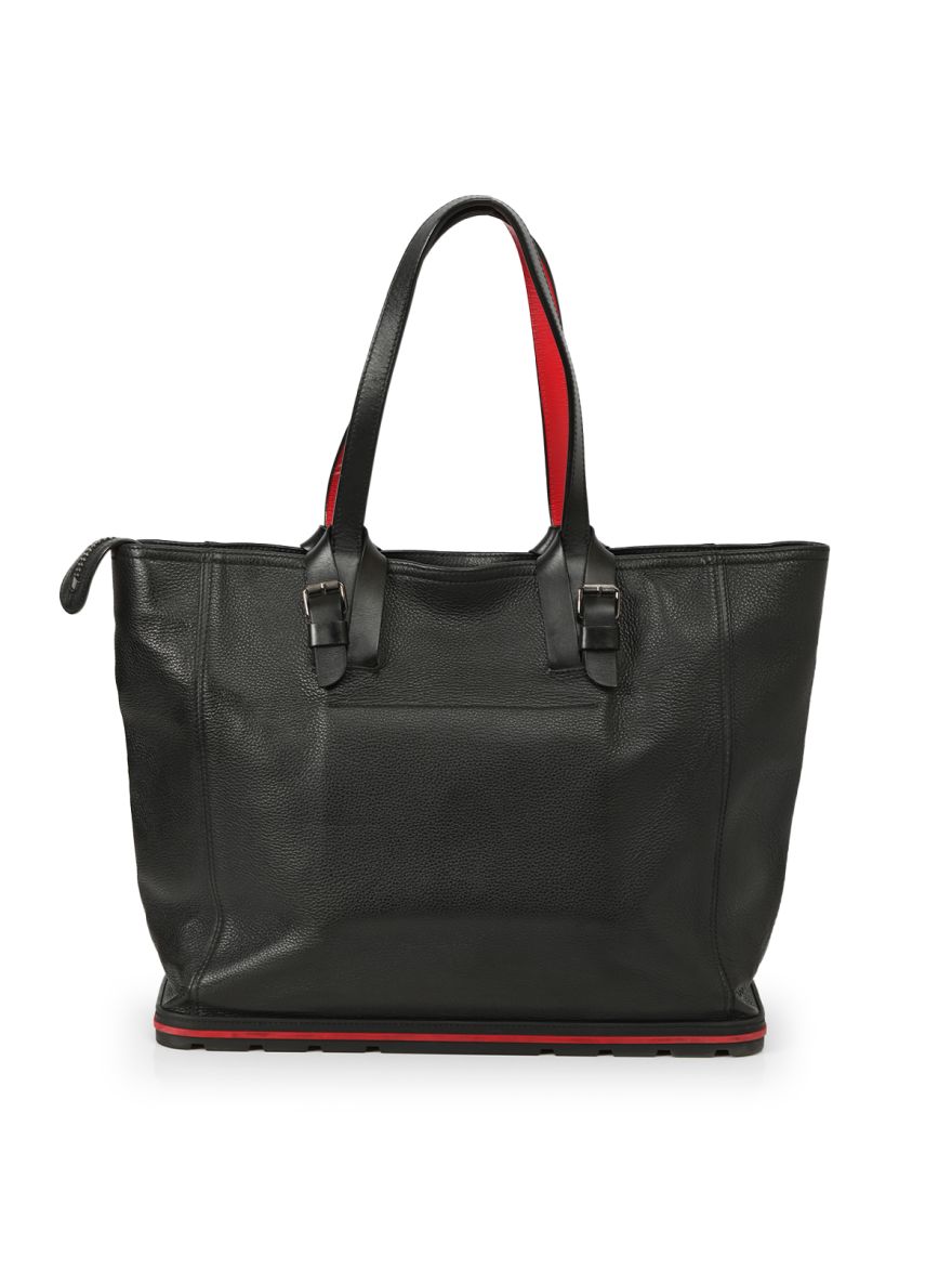 Kabiker Black Leather Tote Large