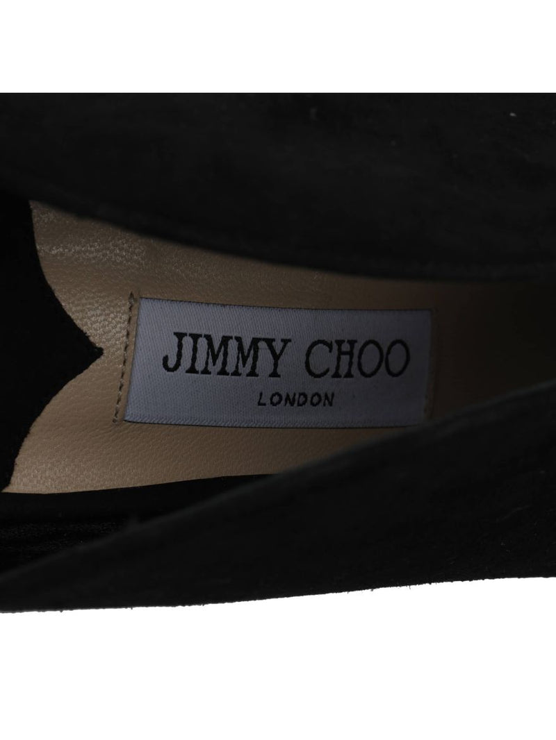 Black Suede Heels Size-37