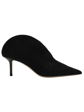 Black Suede Heels Size-37