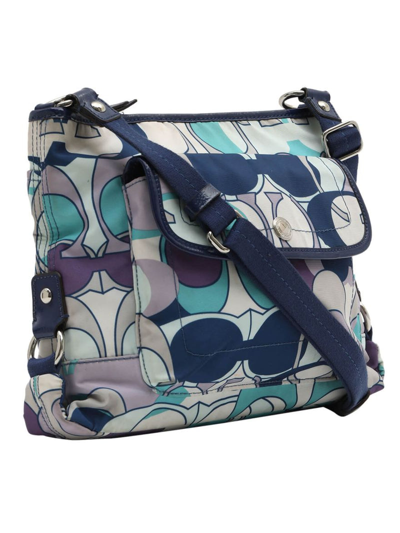 Multicolour Signature Flap Shoulder Bag